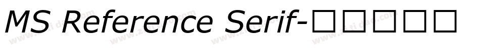 MS Reference Serif字体转换